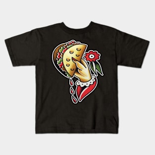 Taco traditional tattoo Kids T-Shirt